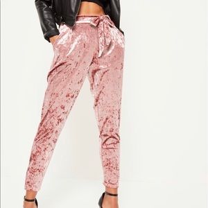 Brand new pink velvet trousers